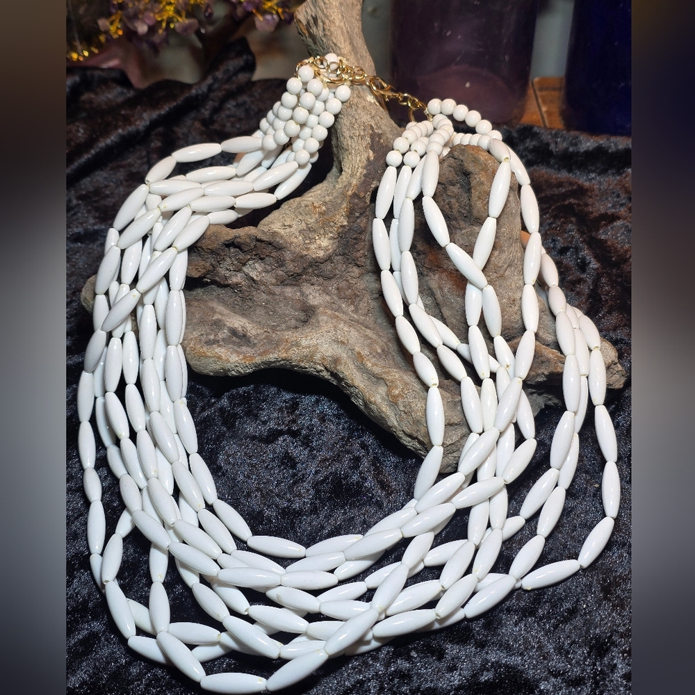 Vintage Lucite Multistrand Necklace
